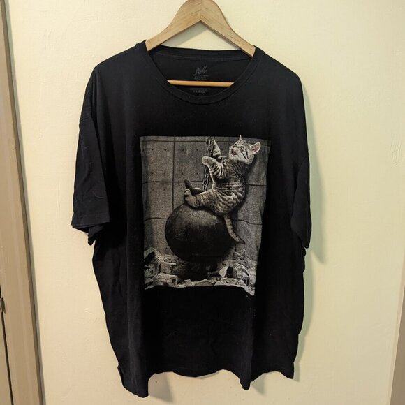 Cat Kitty Wrecking Ball Miley Cyrus Funny Novelty Tee Shirt Unisex 2X - Picture 4 of 5
